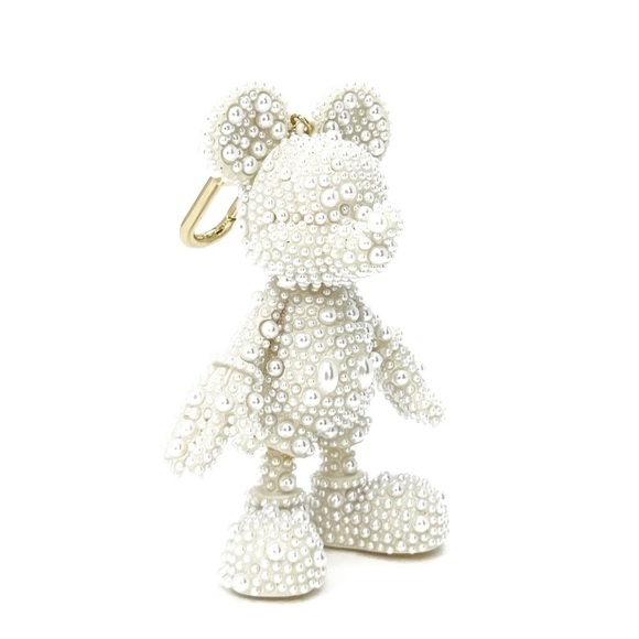 Disney Accessories - Disney X Baublebar Mickey Mouse Disney Bag Charm Faux Pearl White NWT New in Box